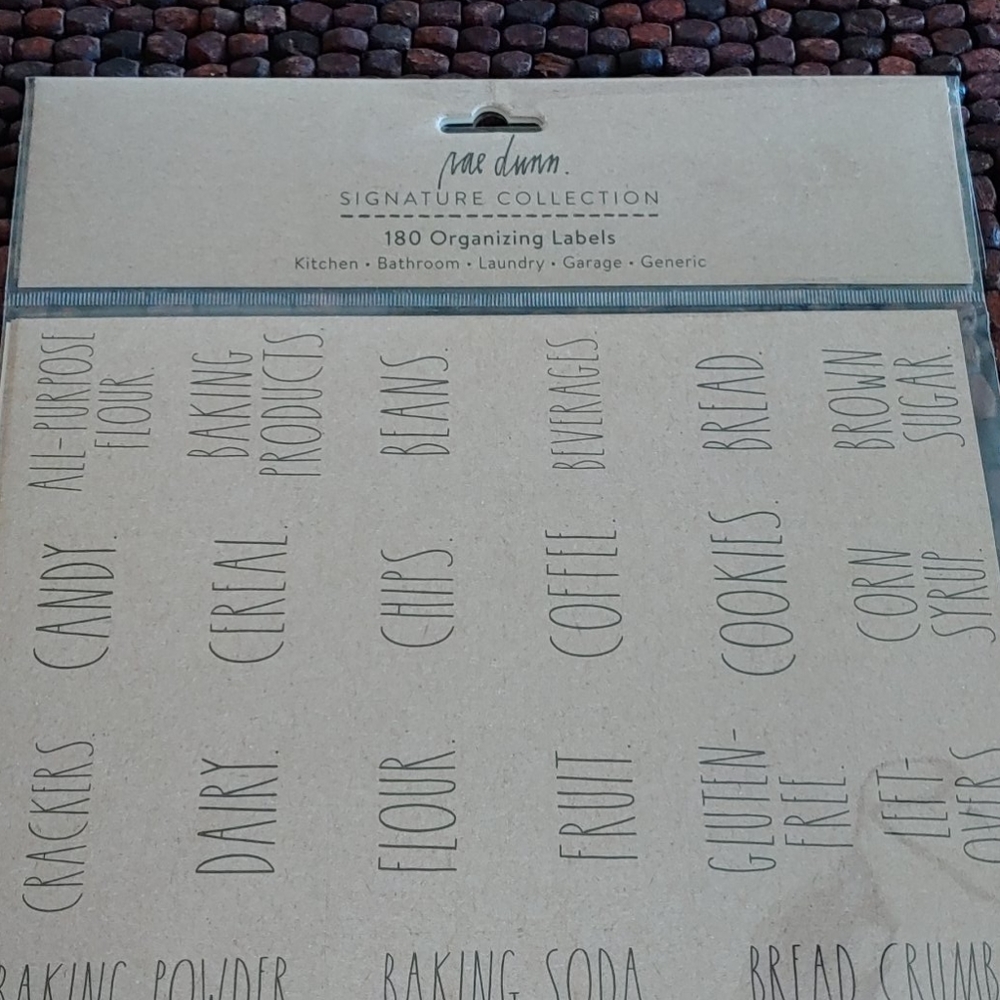 Rae Dunn Tan Organizing Labels